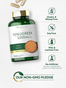 Fenugreek 3000mg | 300 Capsules