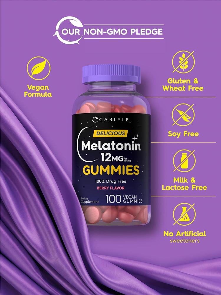 Melatonin 12mg per serving | 100 Gummies