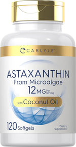 Load image into Gallery viewer, Astaxanthin 12mg with Coconut Oil | 120 Softgels
