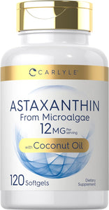 Astaxanthin 12mg with Coconut Oil | 120 Softgels