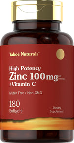 Load image into Gallery viewer, Zinc with Vitamin C  | 180 Softgels
