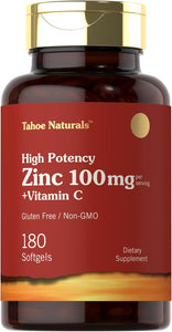 Zinc with Vitamin C  | 180 Softgels