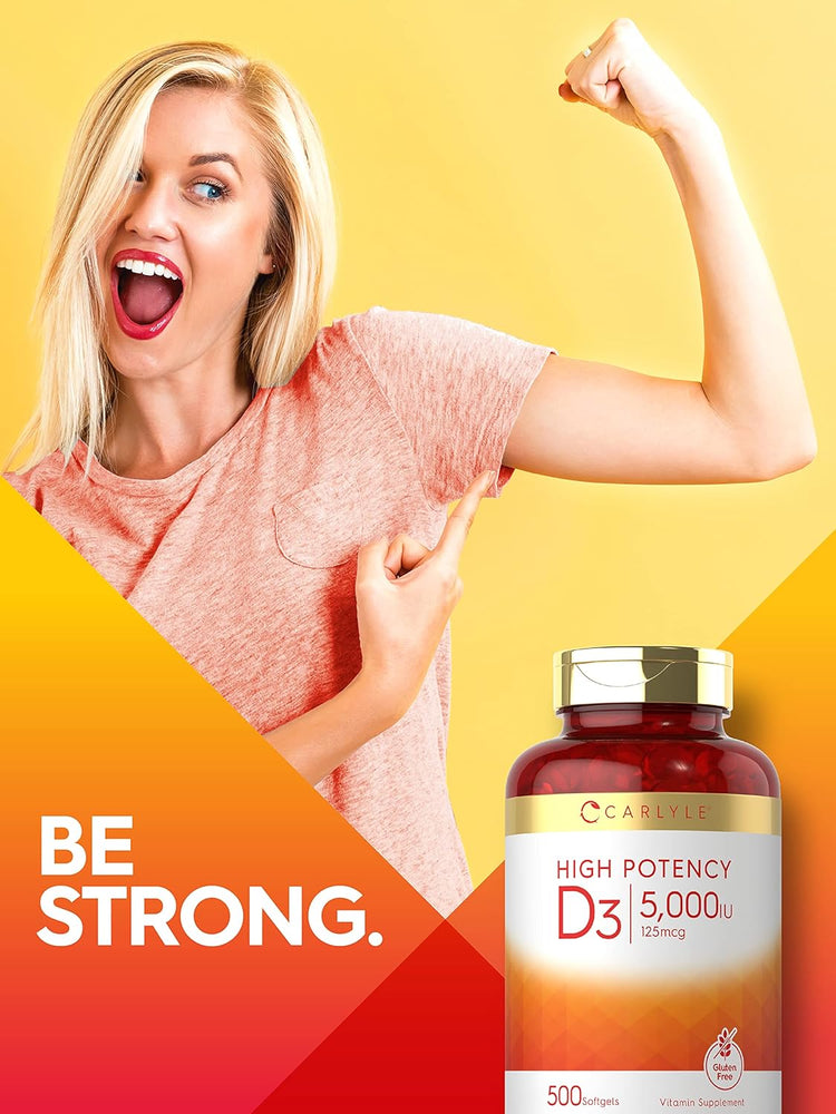 Vitamina D-3 5000UI | 500 Softgel