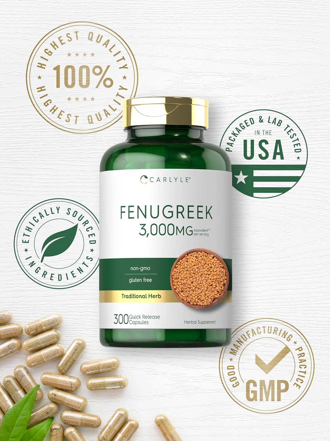 Fenugreek 3000mg | 300 Capsules