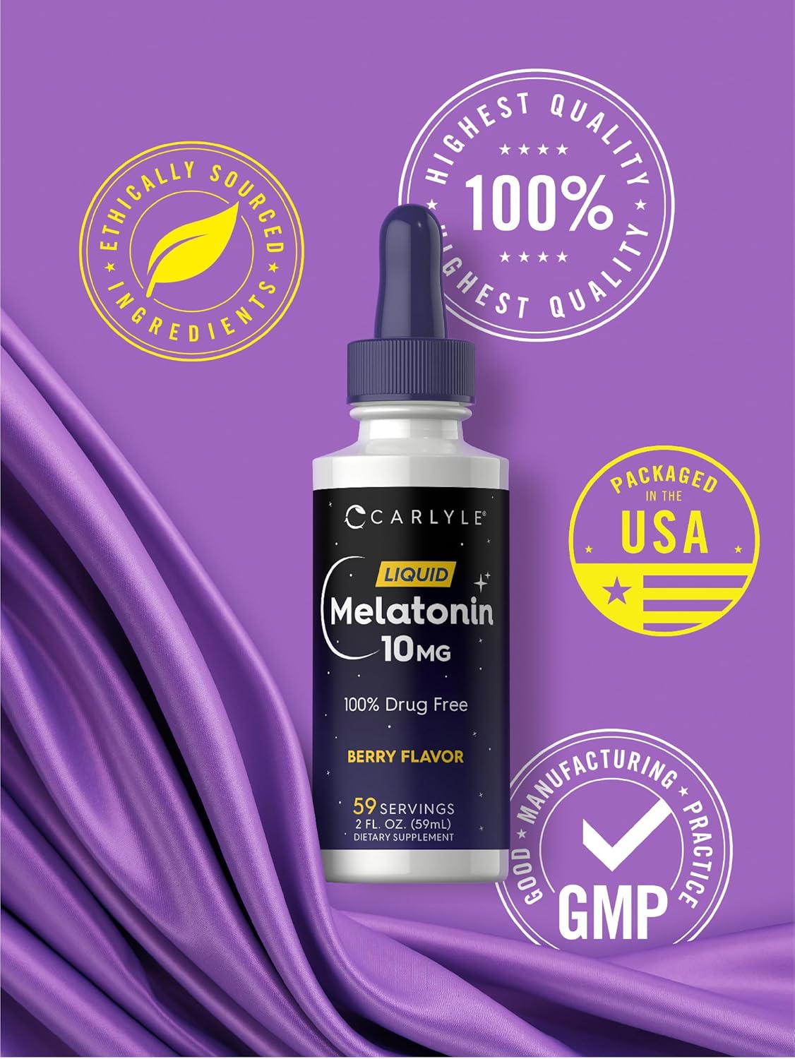 Melatonin 10mg | 2 fl oz Liquid Drops