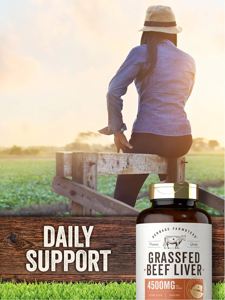 Grass Fed Beef Liver 4500mg per serving | 250 Capsules