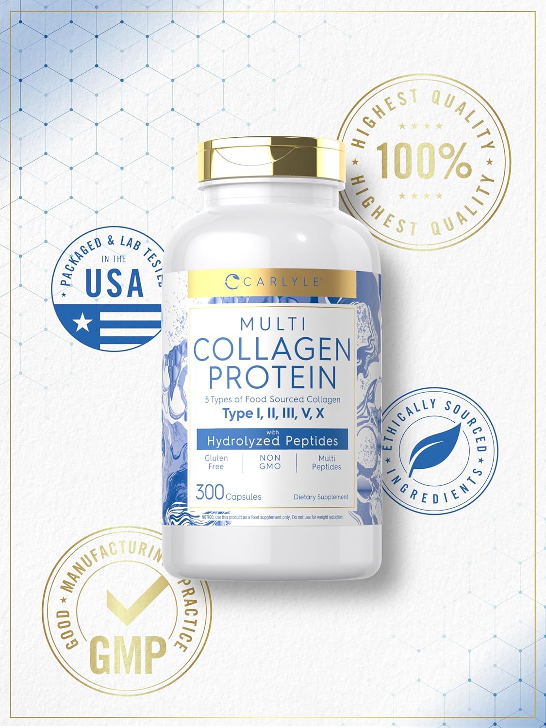 Multi Collagen Protein | 300 Capsules