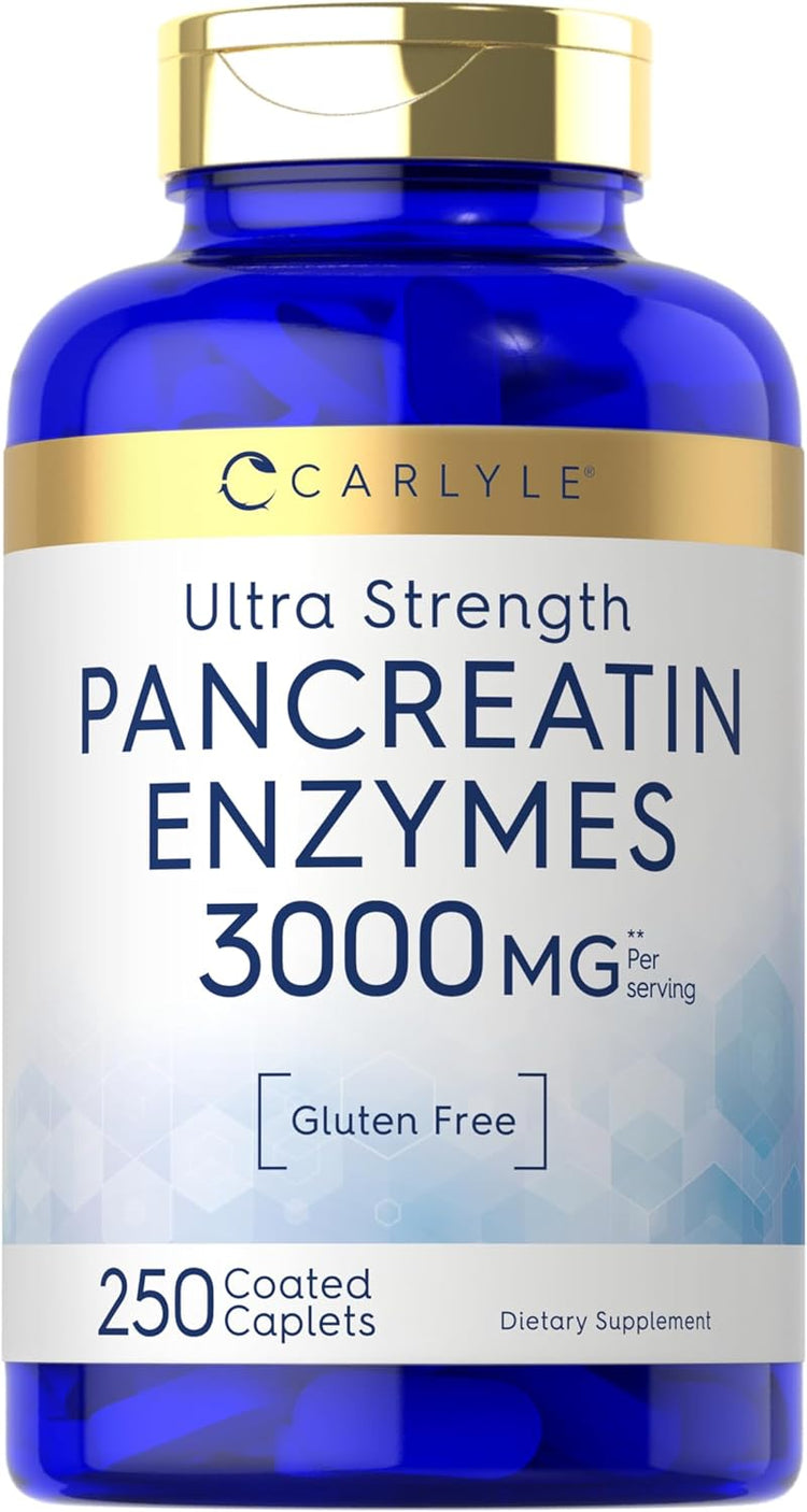 Pancréatine Enzymes Digestives 3000mg par portion | 250 Comprimés