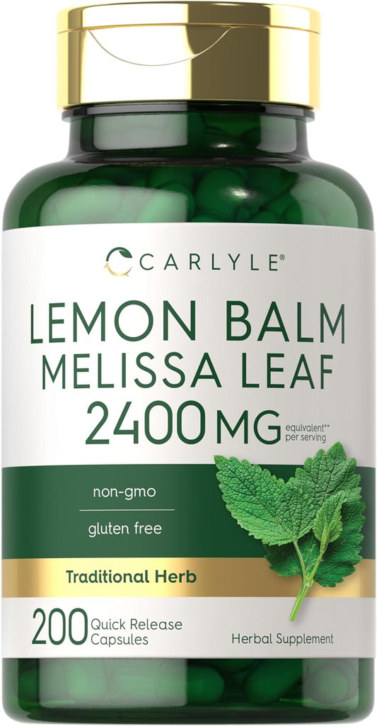 Folha de Melissa (Lemon Balm) 2400mg por porção | 200 Cápsulas