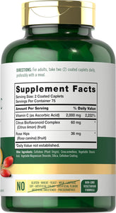 Vitamin C 2000mg with Rose Hips & Bioflavonoids | 150 Caplets