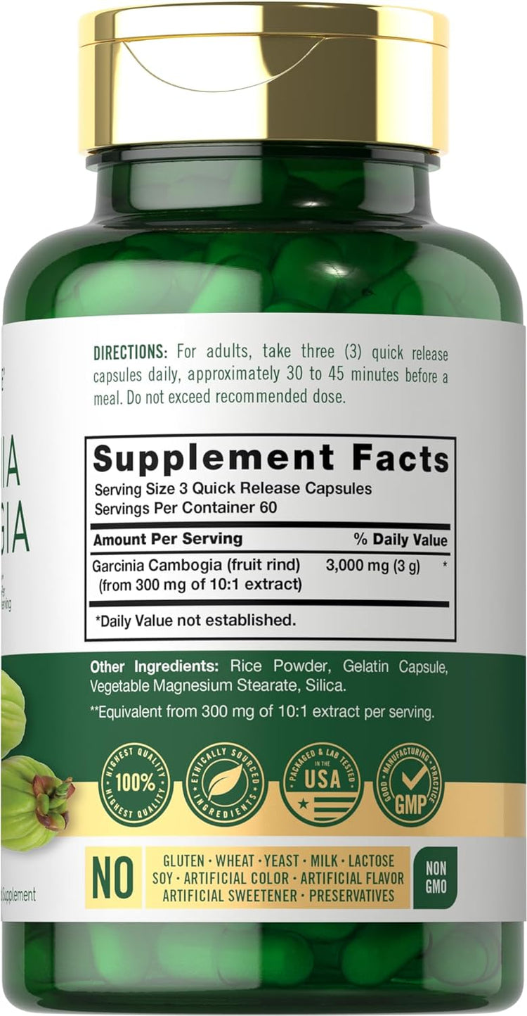 Garcinia Cambogia 3000mg par portion | 180 Capsules