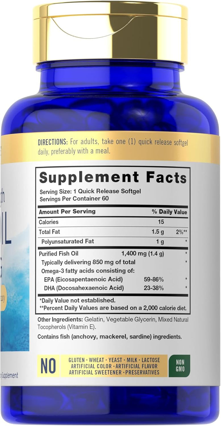 Fish Oil 1360mg | 60 Softgels