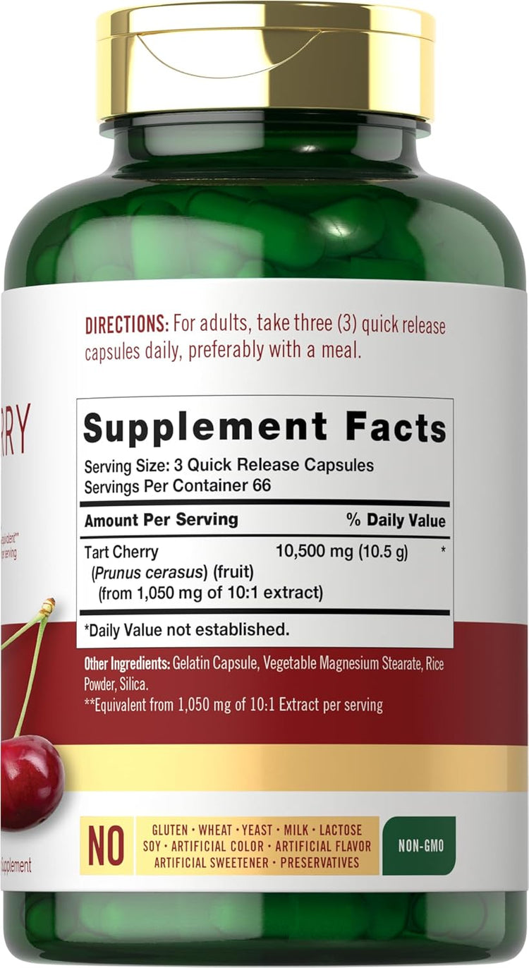 Tart Cherry Extract 10500mg per serving | 200 Capsules