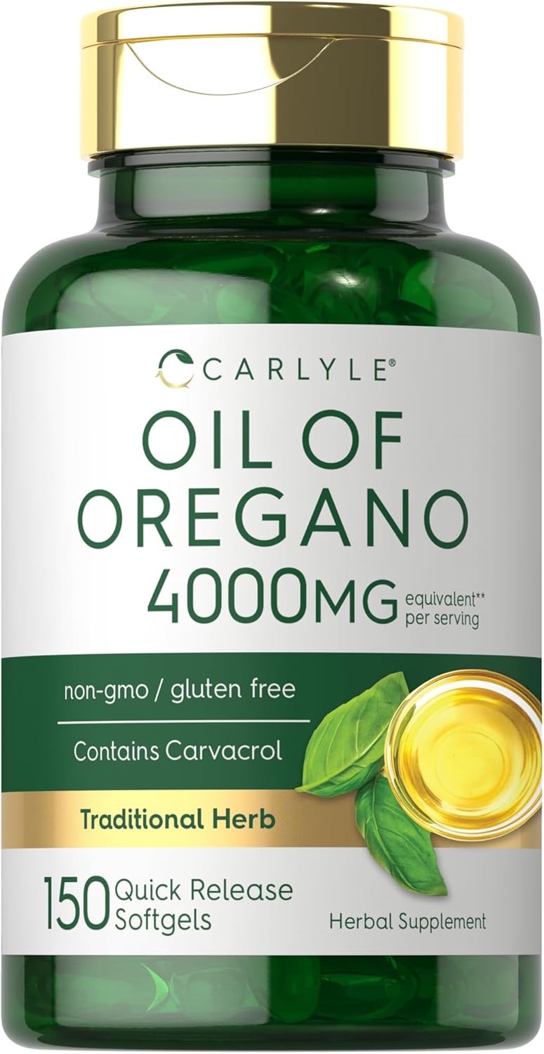 Óleo de Orégano 4000mg por porção | 150 Cápsulas de Gel