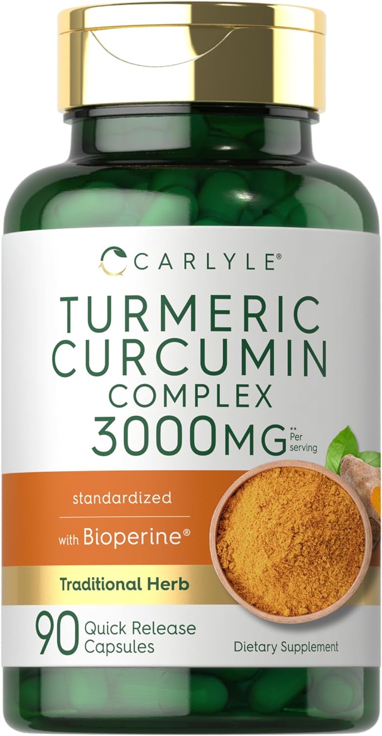 Turmeric Curcumin Complex with Bioperine 3000mg | 90 Capsules