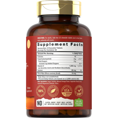 View 2 Vitamin C 1000mg pro Portion | 100 Kaubare Tabletten