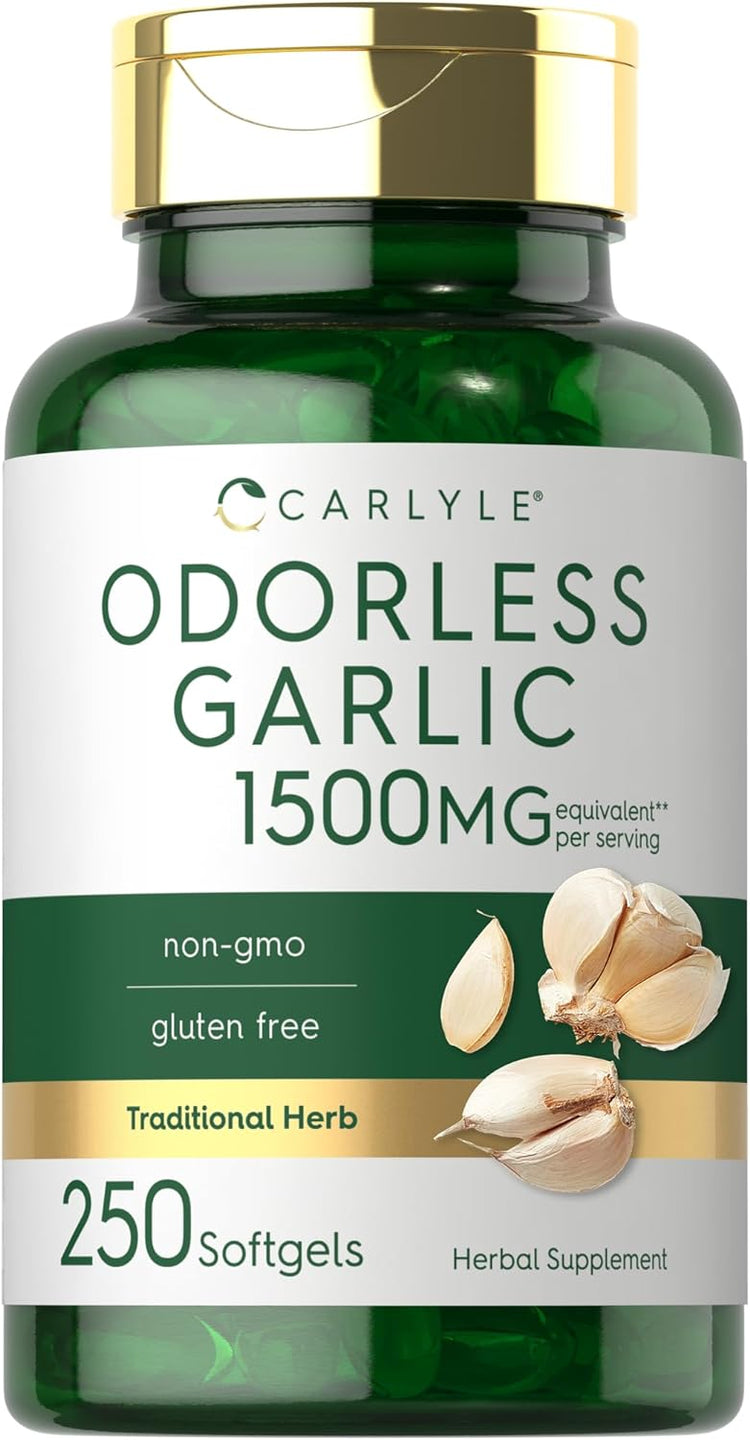 Odorless Garlic 1500mg per serving | 250 Softgels