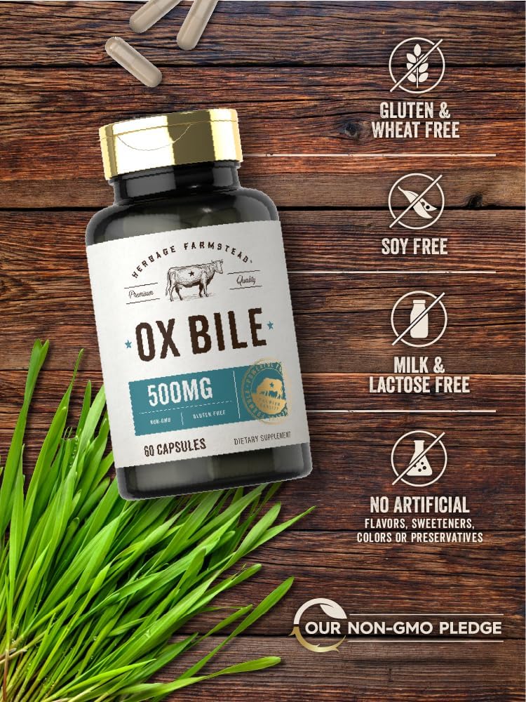 Ox Bile 500mg | 60 Capsules