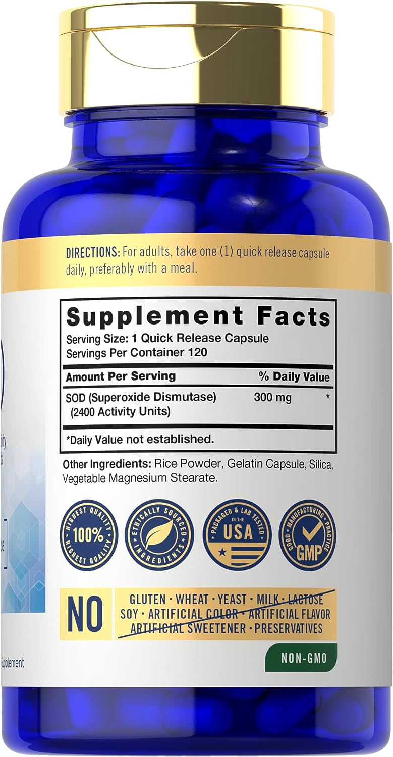 SOD 300mg | 120 Quick Release Capsules