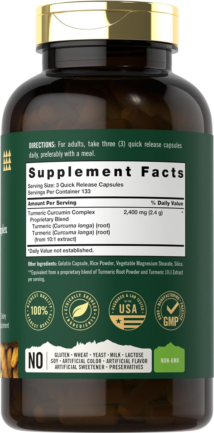 Kurkuma Curcumin 2400mg pro Portion | 400 Kapseln