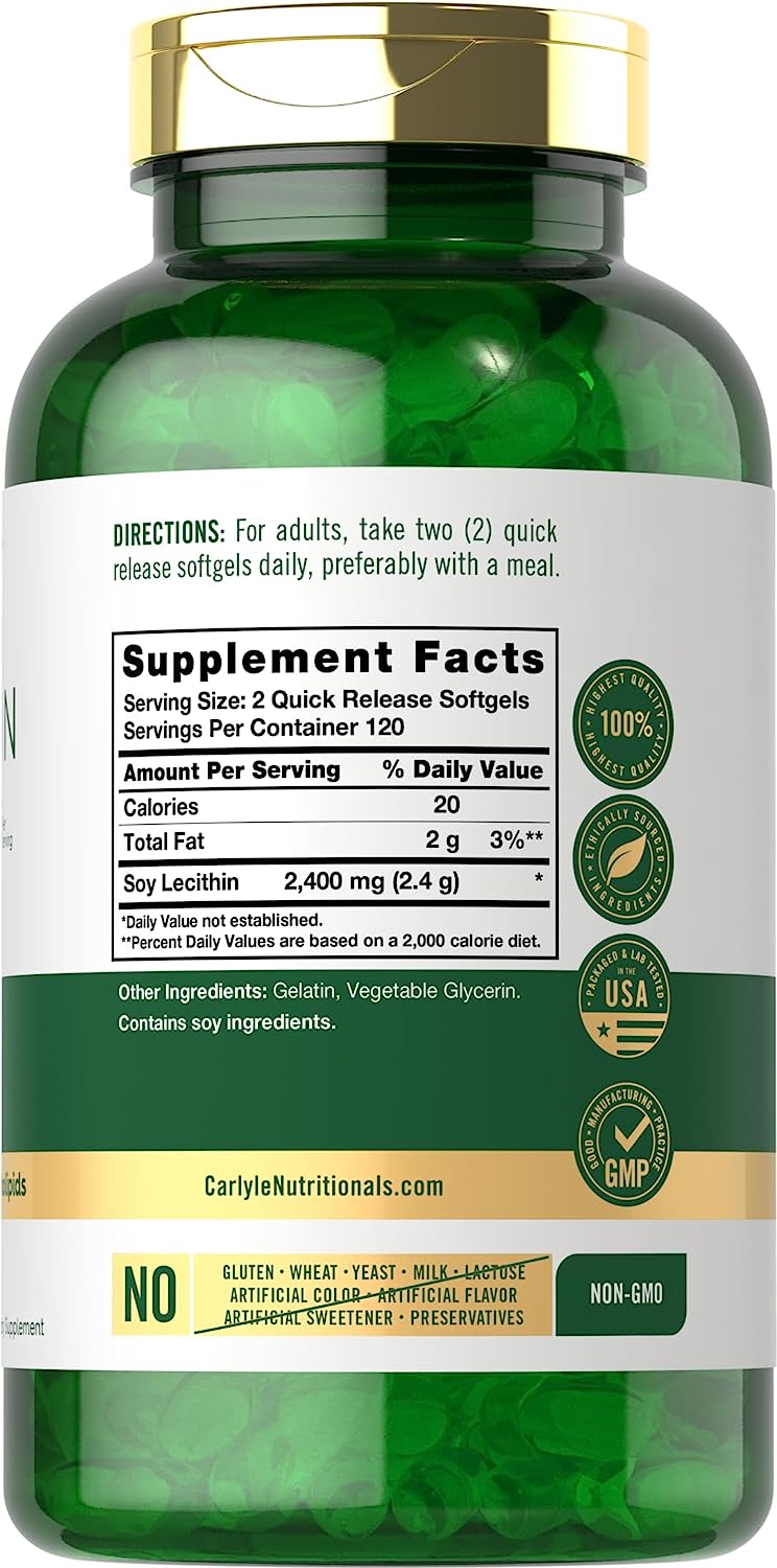 Lecithin 2400mg per serving | 240 Softgels