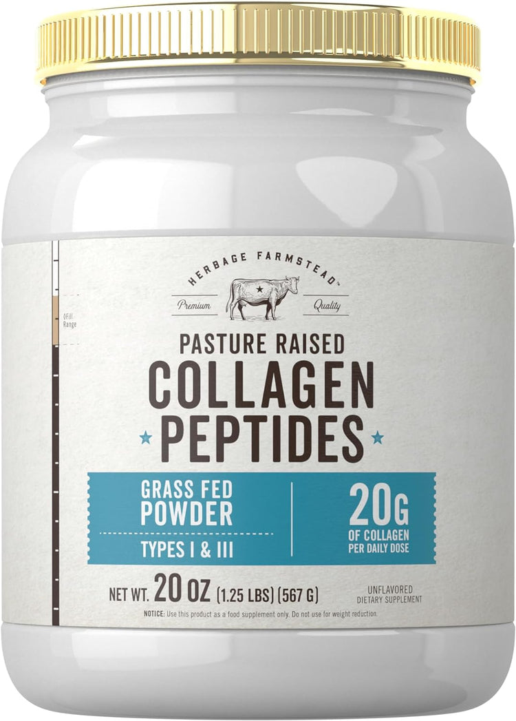 Peptides de Collagène Élevés en Plein Air | 20oz Poudre