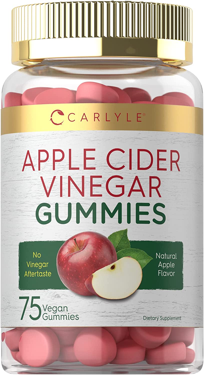 Apple Cider Vinegar Gummies 600 mg | Natural Apple Flavor | 75 Gummies