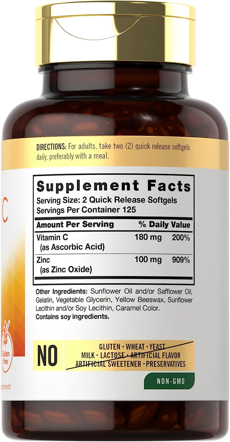 Vitamin C with Zinc | 250 Softgels