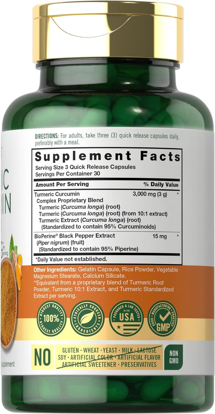 Kurkuma Curcumin Komplex 3000mg pro Portion | 90 Kapseln