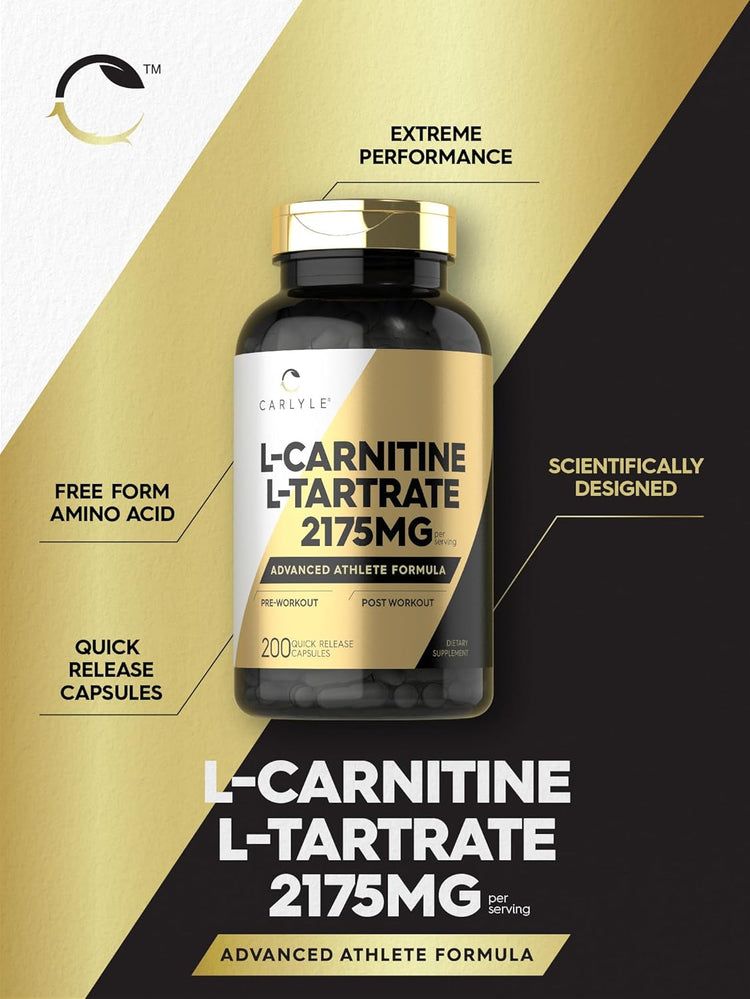 L-Carnitine 2175mg par portion | 200 Capsules