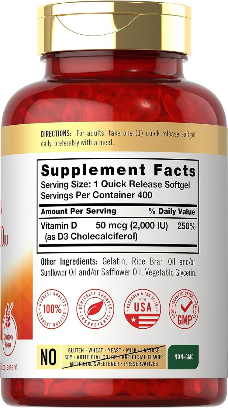 Vitamin D-3 2000 IU | 400 Weichkapseln