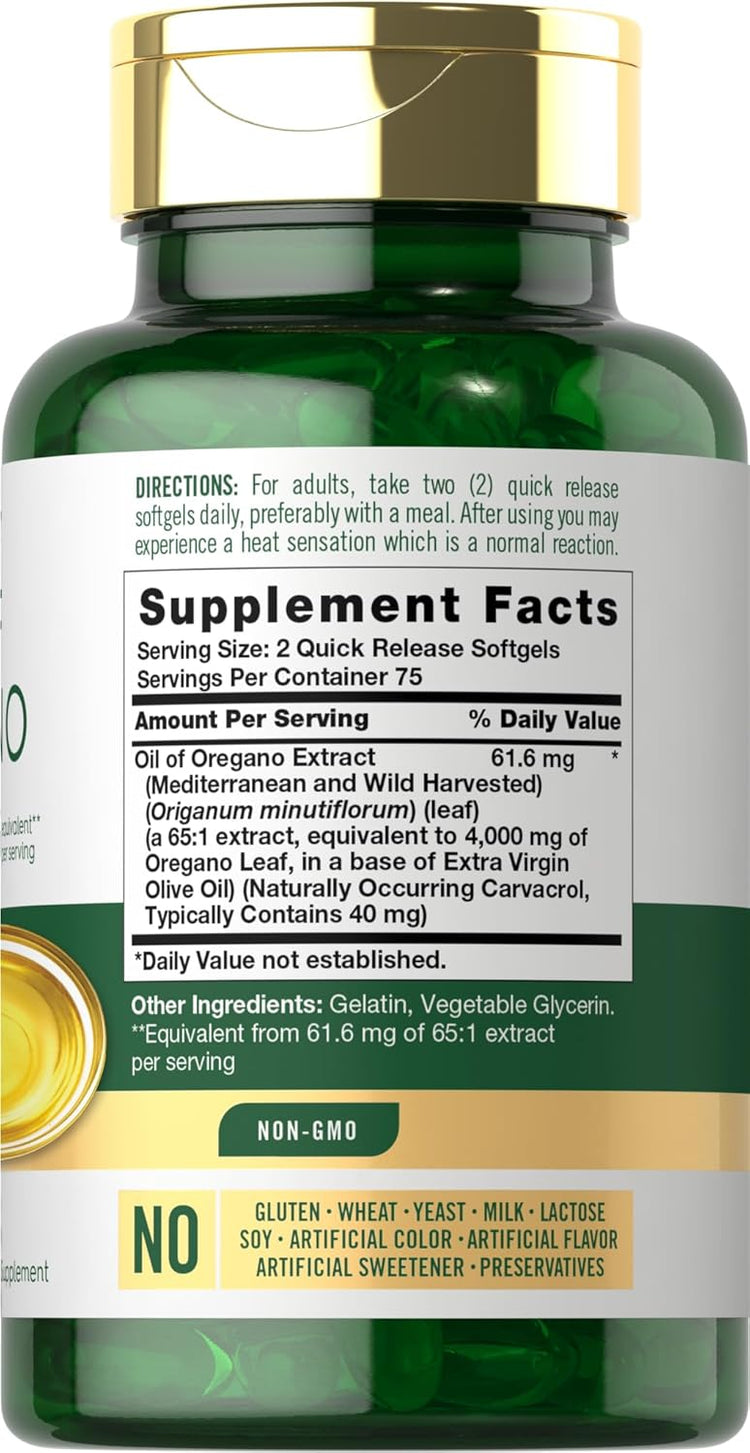 Oregano Oil 4000mg per serving | 150 Softgels