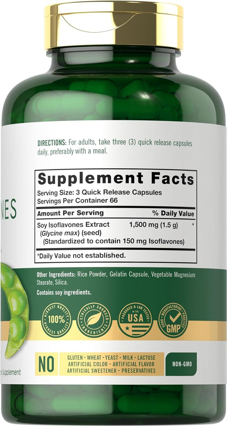 Soy Isoflavones 1500mg per serving | 200 Capsules