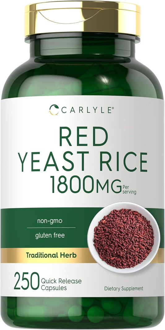 Arroz de Levadura Roja 1800mg por porción | 250 Cápsulas