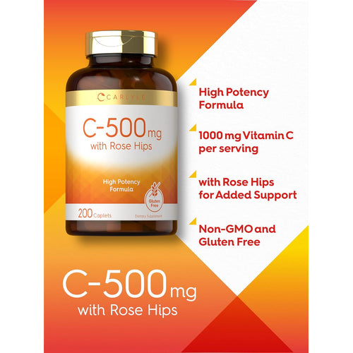 View 8 Vitamin C 500mg per serving with Rose Hips | 200 Tablets