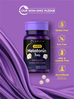 Load image into Gallery viewer, Kids Melatonin 1mg | 120 Chewable Tablets | Natural Fruit Flavor

