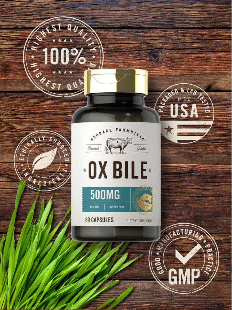 Ox Bile 500mg | 60 Capsules