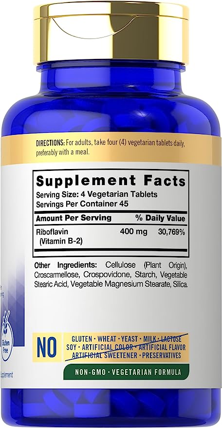 Vitamin B-2 400mg | 180 Tablets
