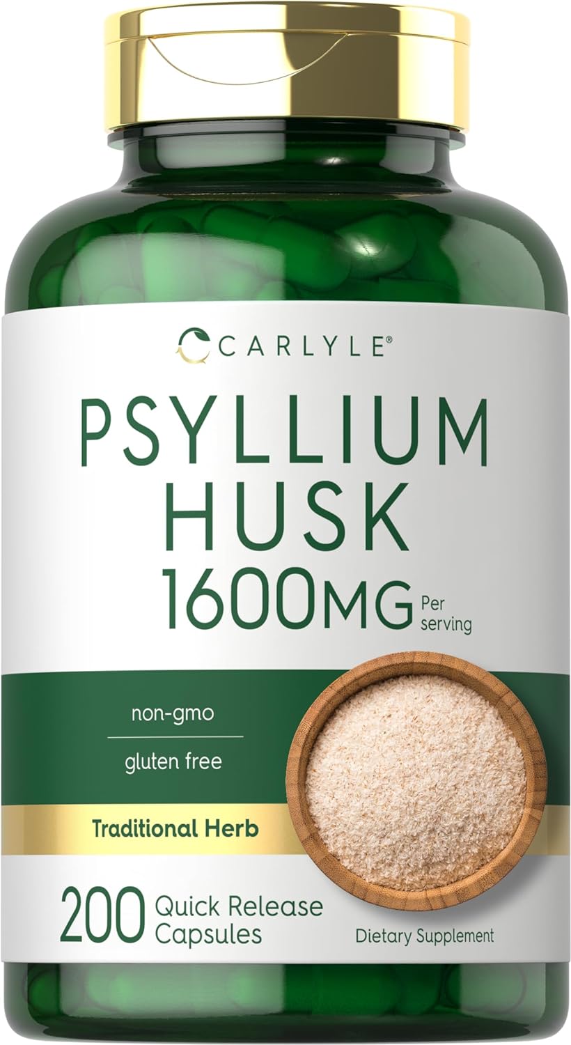 Psyllium Husk 1600mg per serving | 200 Capsules