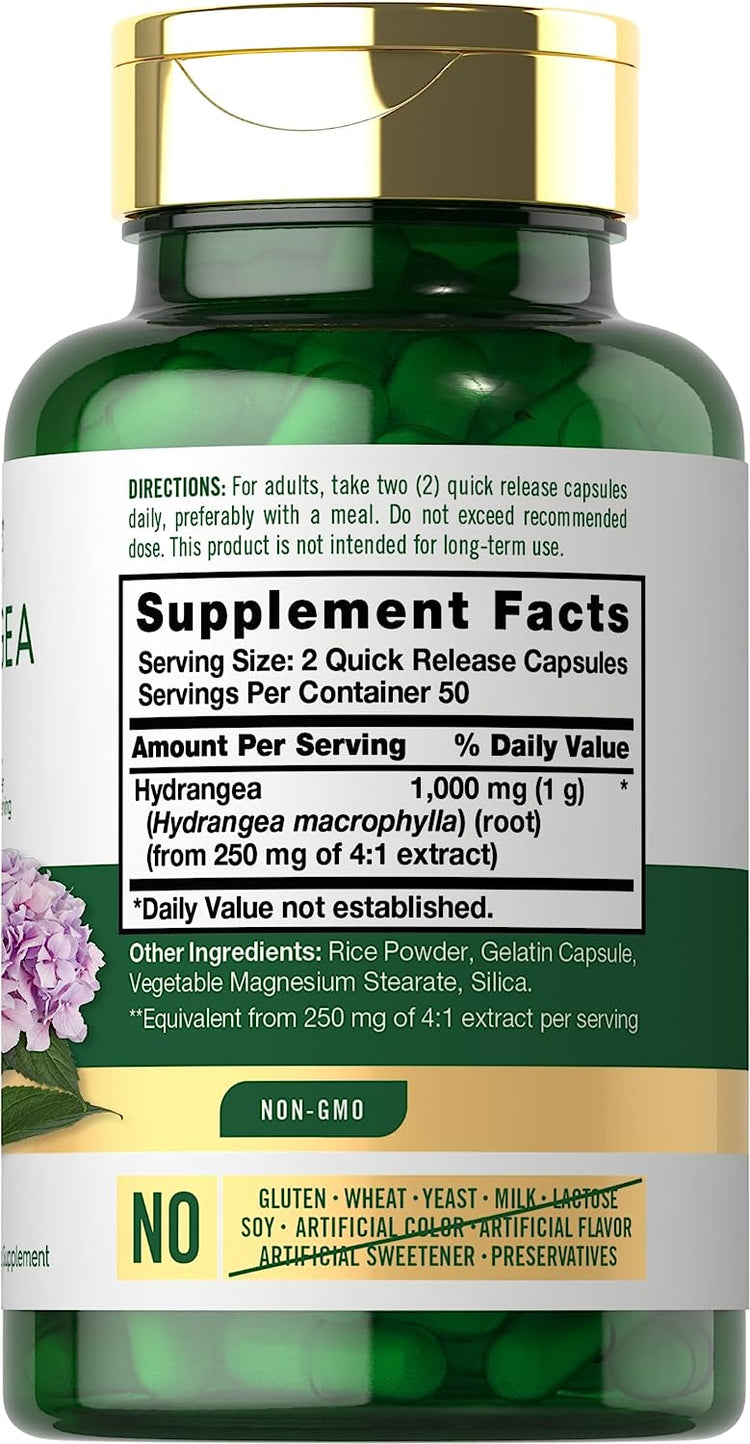 Hydrangea Root 1000mg per serving | 100 Capsules