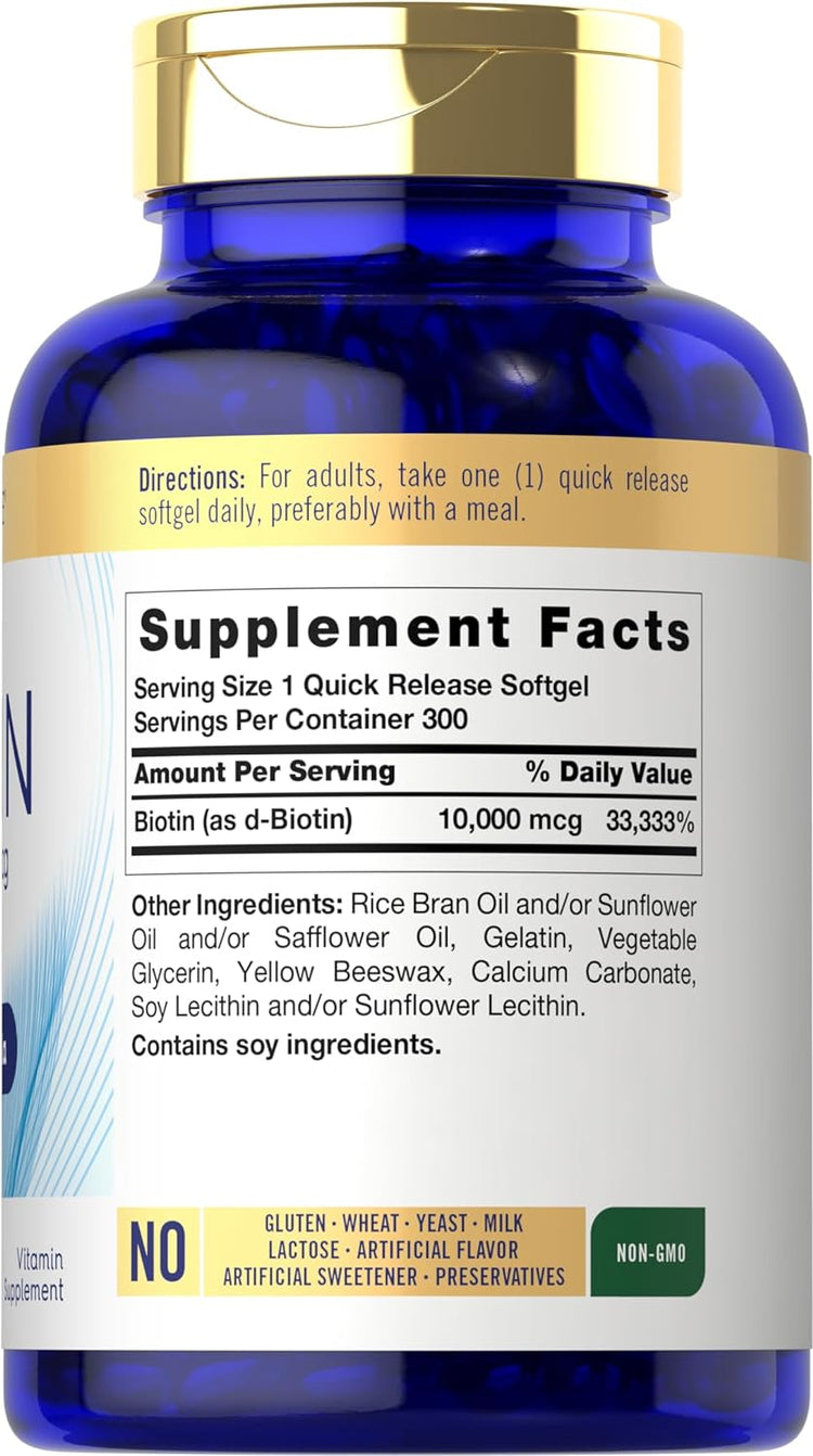 Biotin 10000mcg | 300 Softgels