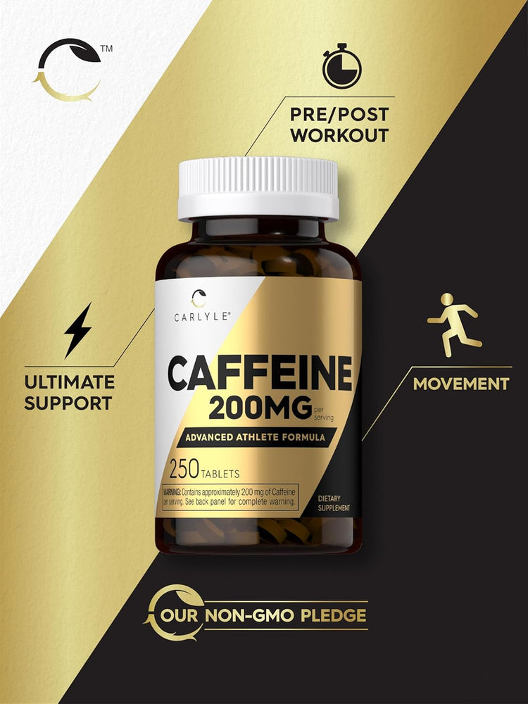 Cafeína 200mg por porción | 250 Tabletas