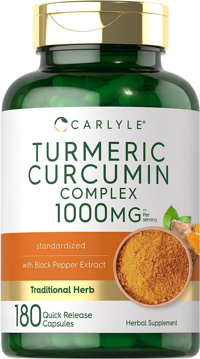 Turmeric Curcumin with Black Pepper 1000mg | 180 Capsules