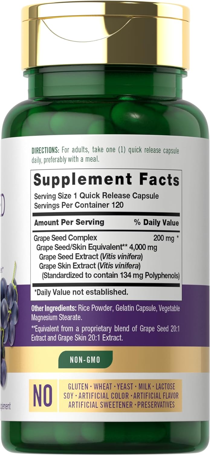 Grape Seed Extract 4,000mg | 120 Capsules