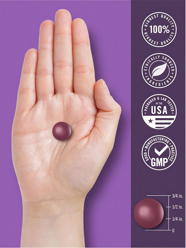 Melatonin gummy (1/2 in) on hand. Highest quality, ethically sourced, USA packaged and lab tested, GMP certified.