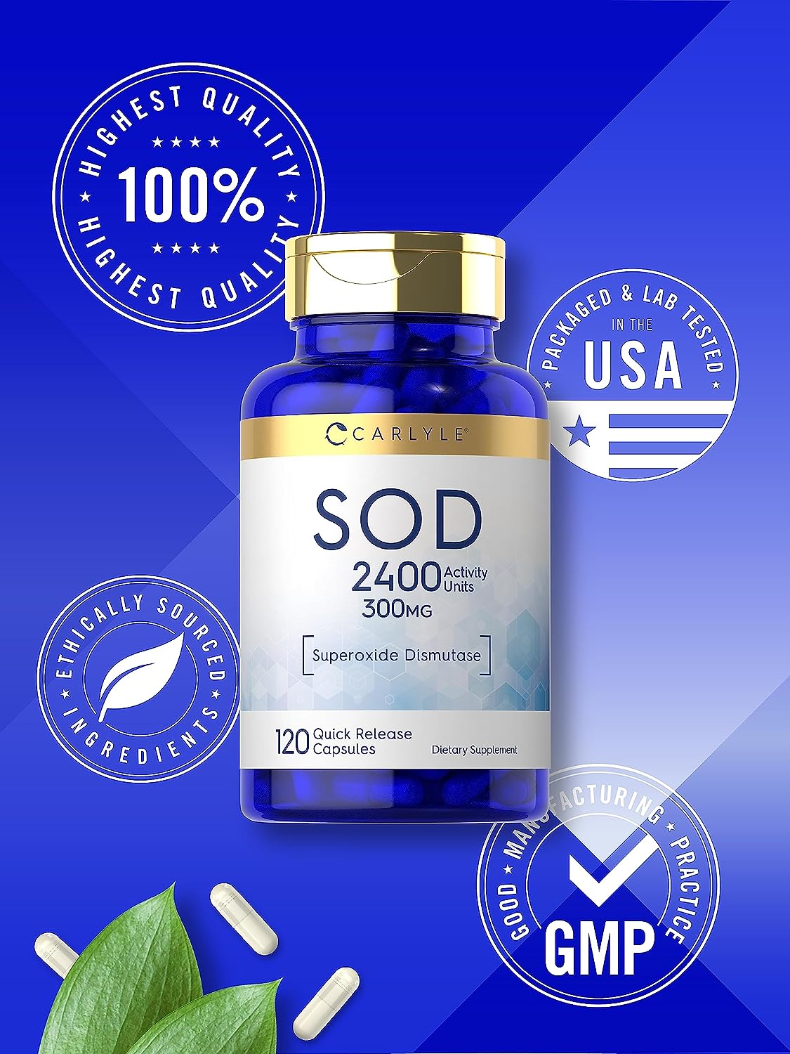SOD 300mg | 120 Quick Release Capsules