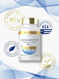 Astaxanthin 12mg with Coconut Oil | 120 Softgels