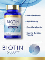 Load image into Gallery viewer, Biotin 5,000mcg | 360 Tablets
