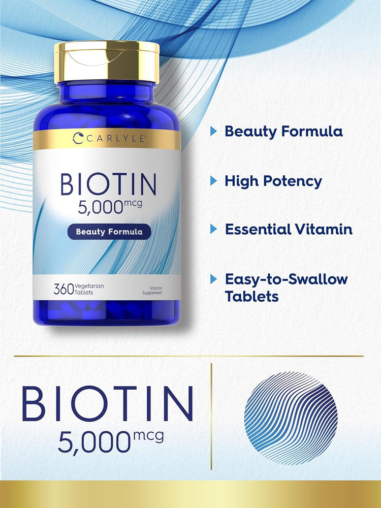 Biotin 5,000mcg | 360 Tablets