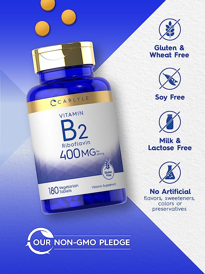 Vitamin B2 400mg | 180 Tablets